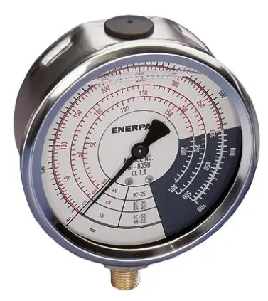 Produktfoto 1 von Enerpac NPTF GF Manometer 100 mm 0 bar → 700 bar ±1 % Edelstahl Gehäuse 1/2 in, ISO-kalibriert