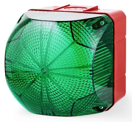 Produktfoto 1 von AUER Signal QDS LED Filament/Warnsummer, Dauer Signalleuchte 240V ac Grün Oberfläche, Halterung, Ø 94 mm x 97 mm IP66