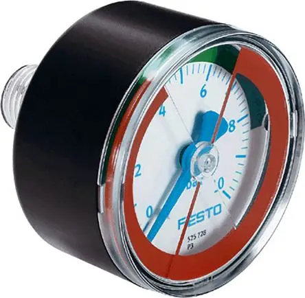 Produktfoto 1 von Festo Mit Gewinde MA Manometer 40 mm 0 bar → 10 bar 2.5 % ABS Gehäuse R 1/8, ISO-kalibriert