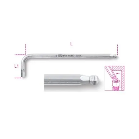 Produktfoto 1 von BETA Sechskantschlüssel L Metrisch Lang 2 mm