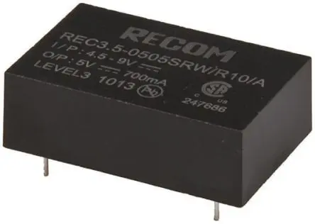 Recom REC3.5 DC/DC Konverter, 12V dc OUT 290 mA Durchsteckmontage 9V dc 10 kV dc 3.5 W -40 °C 85 °C