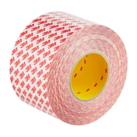 Produktfoto 1 von 3M GPT-020F Doppelseitiges Klebeband, Weiß, Rot, Stärke 0.2 mm Polyethylenterephthalat, 19mm x 50 m