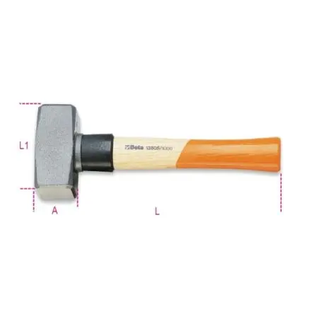 Produktfoto 1 von BETA Hammer, Fäustel 920 g Holz-Stiel 260 mm