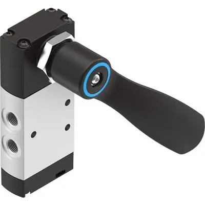 Produktfoto 1 von Festo, Manuell VHEF Pneumatik-Steuerventil, manuell, G 2.5 mm, Eloxierte Aluminium-Knetlegierung 4165865