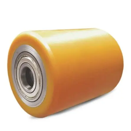 Guitel Hervieu Stahl Rollwagenrolle Grau, Gelb, 600 kg Ø 75 mm, B. 62 mm