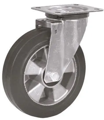 Produktfoto 1 von LAG Drehbar Rolle, Rad ø 100 mm, 120 kg, Ges H. 128 mm, Rad B. 40 mm