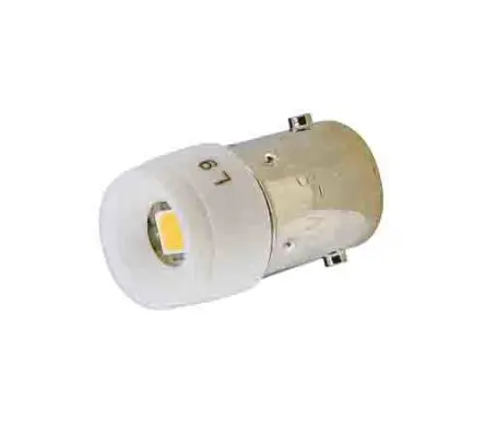 Produktfoto 1 von Idec Anzeigelampe Weiß Single Chip, 24V, Ø 10.2 mm, Sockel BA9S/13