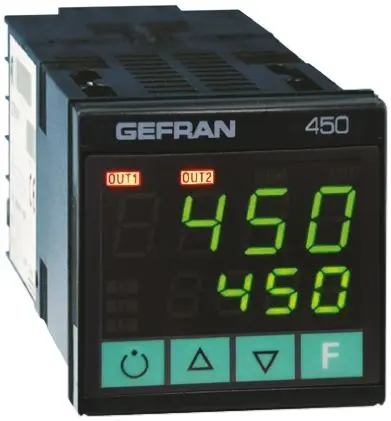 Gefran 450 PID Temperaturregler Panel 1, 2 x Logik, Relais Ausgang 240V ac Ein-Aus