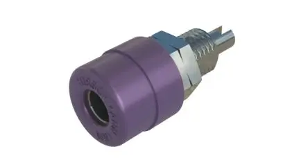 Produktfoto 1 von Hirschmann Test & Measurement 4 mm Buchse Violett Buchse für Laborstecker, Kontakt verzinnt, 60V dc 32A Lot
