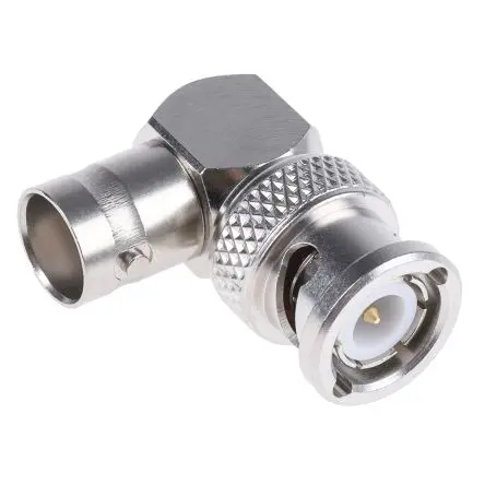 Produktfoto 1 von Radiall HF Adapter, 50 Ω, gewinkelt, 4GHz Stecker Buchse, Koaxial Nennspannung