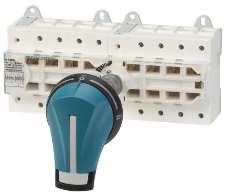 Socomec 4430 Trennschalter ohne Sicherung 3-polig Panel 0A Blau IP65 3-phasig