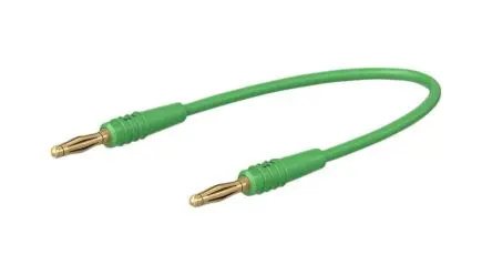 Produktfoto 1 von Staubli Messleitung 10A Stecker / Stecker, Grün Polyvinylchlorid-isoliert 7.5 cm, 30V, 60 V