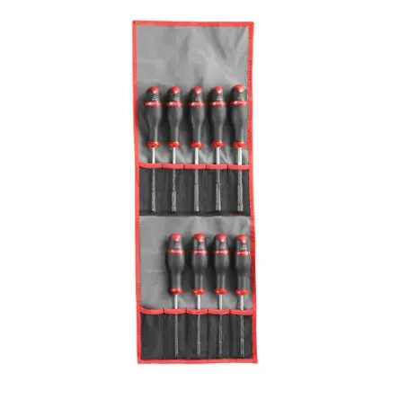 Produktfoto 1 von Facom 3.2 mm, 4 mm, 5.5 mm, 5 mm, 6 mm, 7 mm, 8 mm, 9 mm, 10 mm Sechskant Steckschlüsselsatz Schließer (NO), Länge 250mm