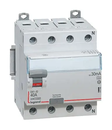 Produktfoto 1 von Legrand 4117 Fehlerstrom-Schutzeinrichtung, 3+N-polig, 63A, 30 mA Typ AC DX IEC 61008-1