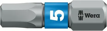 Wera 1/4 in 6 mm Sechskant-Steckschlüssel Schraubbit, Sechskant, 25 mm