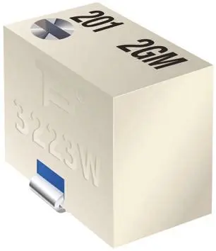 Bourns 3223 11-Gang Oberfläche Trimm-Potentiometer, Einstellung von oben, 20 kΩ, 20 %, 0.125 W, J-Haken, L. 3.9 mm, L.