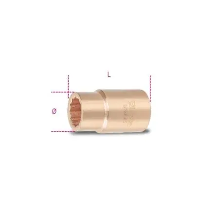 Produktfoto 1 von BETA 1/2 in 12-Kant Buchse SW 1 in Vierkant x 43mm