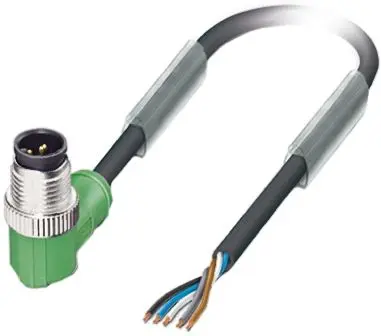 Produktfoto 1 von Phoenix Contact SAC, 5-polig Sensor-Betätigungselementkabel, Rechtwinklig Stecker 5 / Nicht abgeschlossen, Länge 5 m