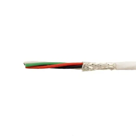 Produktfoto 1 von Alpha Wire DEF STAN Steuerkabel, 2-adrig 0.35mm² 22 AWG Weiß Geschirmt, 100 ft, Polyvinylchlorid