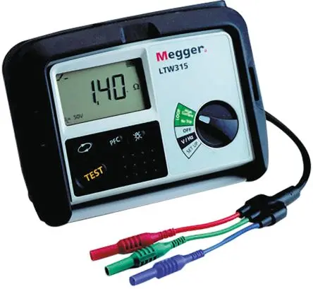 Produktfoto 1 von Megger 2-Draht, 3-Draht Schleifenimpedanz-Prüfgerät CAT IV 440V 4 A AC, ISO-kalibriert