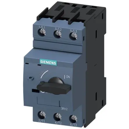 Produktfoto 1 von Siemens 3RV2 SIRIUS Elektronischer Schutzschalter 20V 3, 2.5A DIN-Hutschiene 10 kA, Typ A L. 97 mm x 45mm