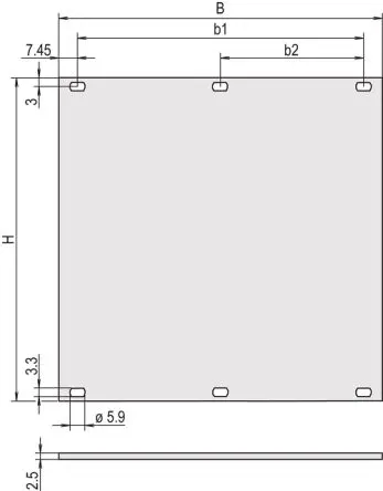 Produktfoto 1 von nVent SCHROFF Aluminium Frontplatte 2 U x 84 TE 426.4mm