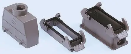 Produktfoto 1 von HARTING Han B Kappe für robusten Stromversorgungsstecker 2 Hebel 2 24B Steckverbinderkappe, IP66
