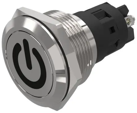 Produktfoto 1 von EAO 82 Druckschalter Rastend Panel Ø 22 mm, 1-poliger Umschalter / 3A 240 V dc 240 V ac, IP65, IP67