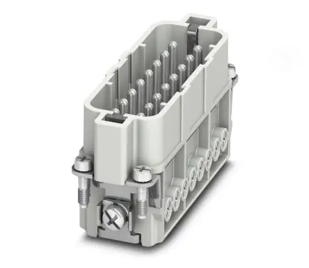 Produktfoto 1 von Phoenix Contact HC-A16 Industrie-Steckverbinder Kontakteinsatz Stecker, 16-polig 16A, Schraubanschlussklemme,