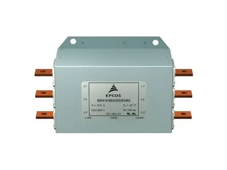 TDK B84143B EMV-Filter, 520V ac, 180 A, Durchsteckmontage, Stromschiene, 3-phasig 14 mA / 50Hz, 60 Hz 2 Zustände