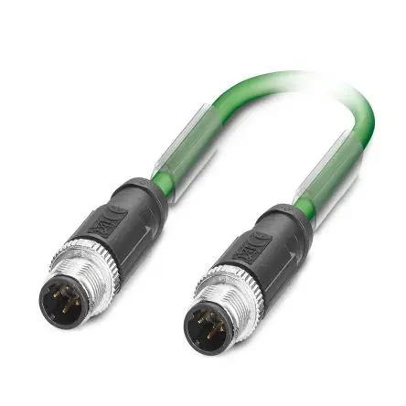 Produktfoto 1 von Phoenix Contact 0-933/M12MSD, SAC-4P-M12MSD/5 Cat.5 Ethernet-Kabel, 5 m Abgeschirmt, Aussen ø 6.5 mm Außen-ø ,
