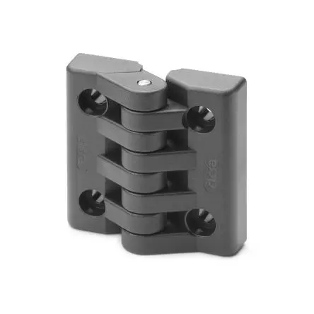 Produktfoto 1 von Elesa Polyamid Scharnier Scharnier Festwert Schraubbefestigung Freischwingend, 23 mm x 64mm x 65 mm