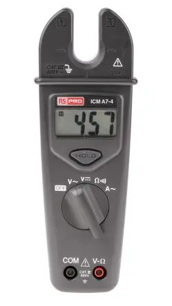 Produktfoto 1 von RS PRO ICMA7-4 Stromzange AC Strommesszange, offen 200 A CAT III 600 V ac, 600 V dc, 2 kΩ
