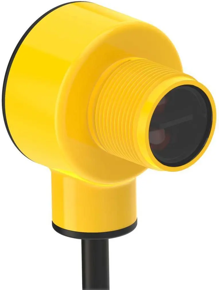 Banner zylindrisch Optischer Sensor, LED mit sichtbarem rotem Licht, Bereich 750 mm, NPN Ausgang, Anschlusskabel,