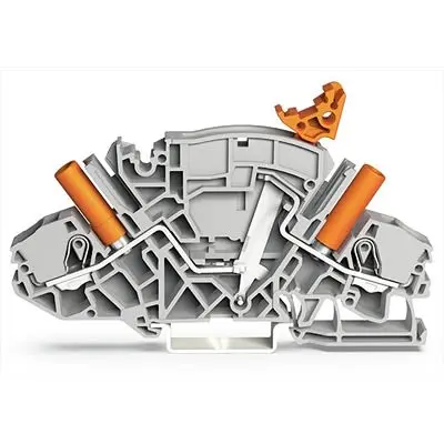 Produktfoto 1 von WAGO TOPJOB S Anschlussklemmenblock DIN-Schiene 1 Grau, 6mm², 500V Zugfederklemme
