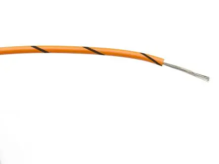 Produktfoto 1 von RS PRO Schaltdraht 100 m Orange, Schwarz Ø 1.55 mm 16 Litzen Polyvinylchlorid
