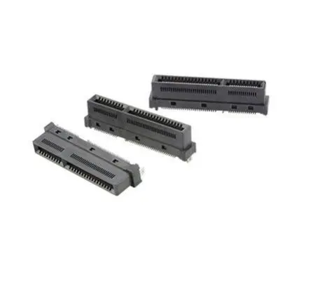 Produktfoto 1 von Amphenol Communications Solutions Serie Mini CE Kantensteckverbinder, 0.6 mm, 56-polig, 2-reihig, gewinkelt, Oberfläche