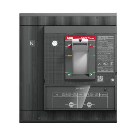 Produktfoto 1 von ABB SACE Tmax XT XT5N, Kompaktschutzschalter 4-polig, 400A Feststehend / Abschaltvermögen 20 kA 690V ac 750 V dc