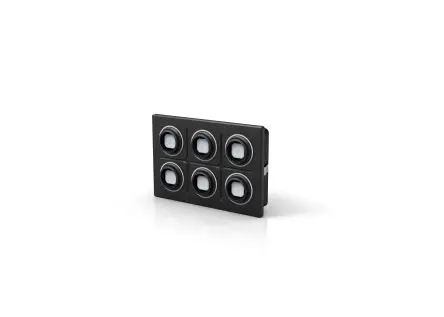 Produktfoto 1 von EAO Tastatur (2 x 3) 6-Tasten Kunststoff Matrix Beleuchtet IP67