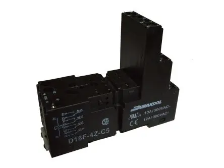 Produktfoto 1 von Durakool Relaissockel zur Verwendung mit DX4, DXN-Relais D14F, 14 -Kontakt, DIN-Hutschiene, 250V ac