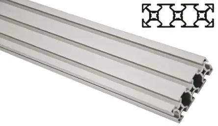 Produktfoto 1 von FlexLink Silber Xd Aluminium Strebenprofil 22 x 66 mm, 3-fach Nut 5.6 mm, Länge 1000 mm XD