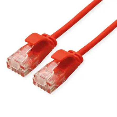 Produktfoto 1 von Roline 21.15 Cat6a Ethernet-Kabel, 1.5 m, Rot 8 Ungeschirmt, Aussen ø 3.4 mm Außen-ø , Raucharm halogenfrei