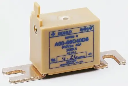 Produktfoto 1 von Mersen NH-Sicherung mit Schraublaschen NH00, 690V ac / 125A FF, URB UL, EAC, CE, CSA, Lochabstand 77 mm