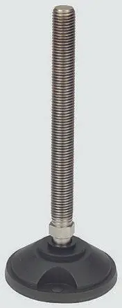 Nu-Tech Engineering Verstellbarer Fuß M24 bis 2000 kg x 150 mm, bis 10° neigbar Edelstahl, Ø 100 mm x 80 mm