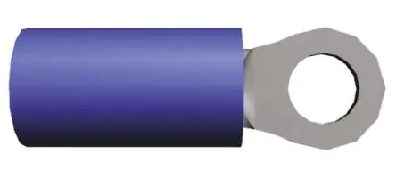 Produktfoto 1 von TE Connectivity PIDG Ringkabelschuh, Isoliert 16 AWG, Nylon, Blau, 14 AWG max.AWG, aussen ø 4.57 mm, innen ø 2.36 mm, M2