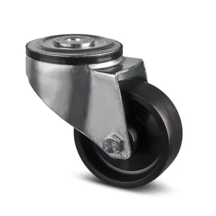 Produktfoto 1 von Tente Drehbar Rolle, Rad ø 100 mm, 70 kg, Ges H. 128 mm, Rad B. 36 mm, Polypropylen