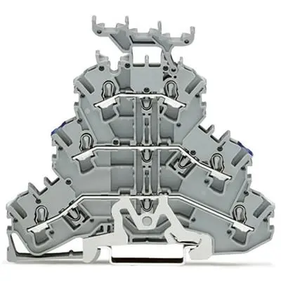 Produktfoto 1 von WAGO TOPJOB S Mehrstufiger Anschlussklemmenblock 3 Grau, 2.5mm², 300V Einsteck-Anschluss IECEx/ATEX/CSA