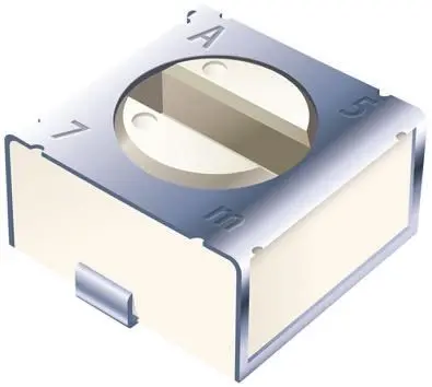 Produktfoto 1 von Bourns 3312 1-Gang Trimm-Potentiometer, Einstellung von oben, 500 kΩ, 0.1 W, J-Haken, L. 2.5 mm