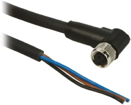 Produktfoto 1 von Telemecanique OsiSense, 3-polig Sensor-Betätigungselementkabel, 1/2 Zoll Rund, Rechtwinklig Buchse 4 / Nicht