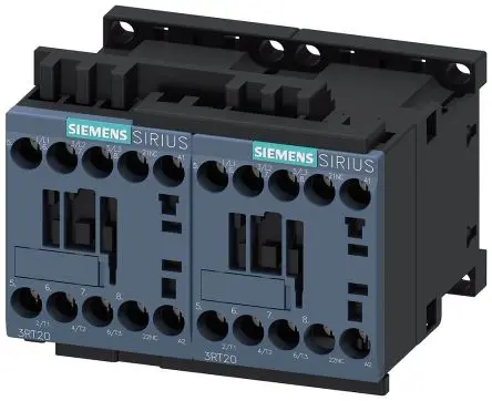 Produktfoto 1 von Siemens Wendeschütz 24V ac-Spule, 3-polig, 690V / 7 A 24V ac 3 kW 3 Schließer Motorsteuerung, Umkehrend